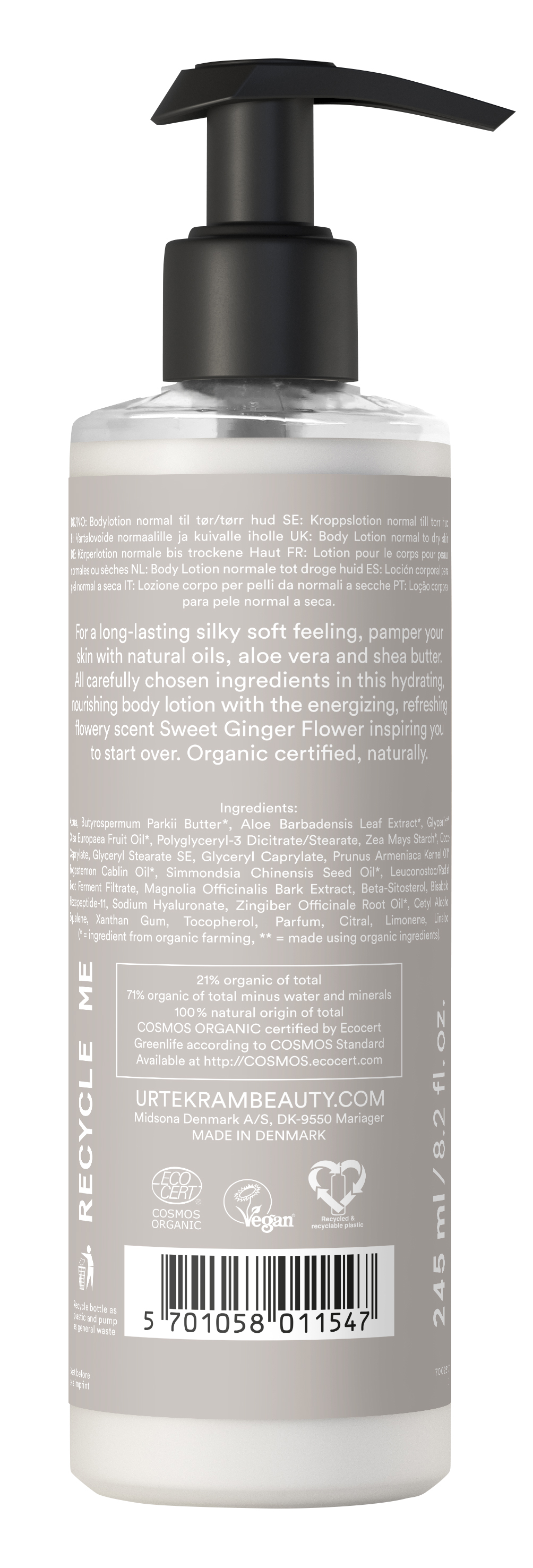 Blumen Von Ingwer Körpercreme 100 Ml – Seidig-pflegende Bodylotion Mit Entspannendem Ingwer-Duft
