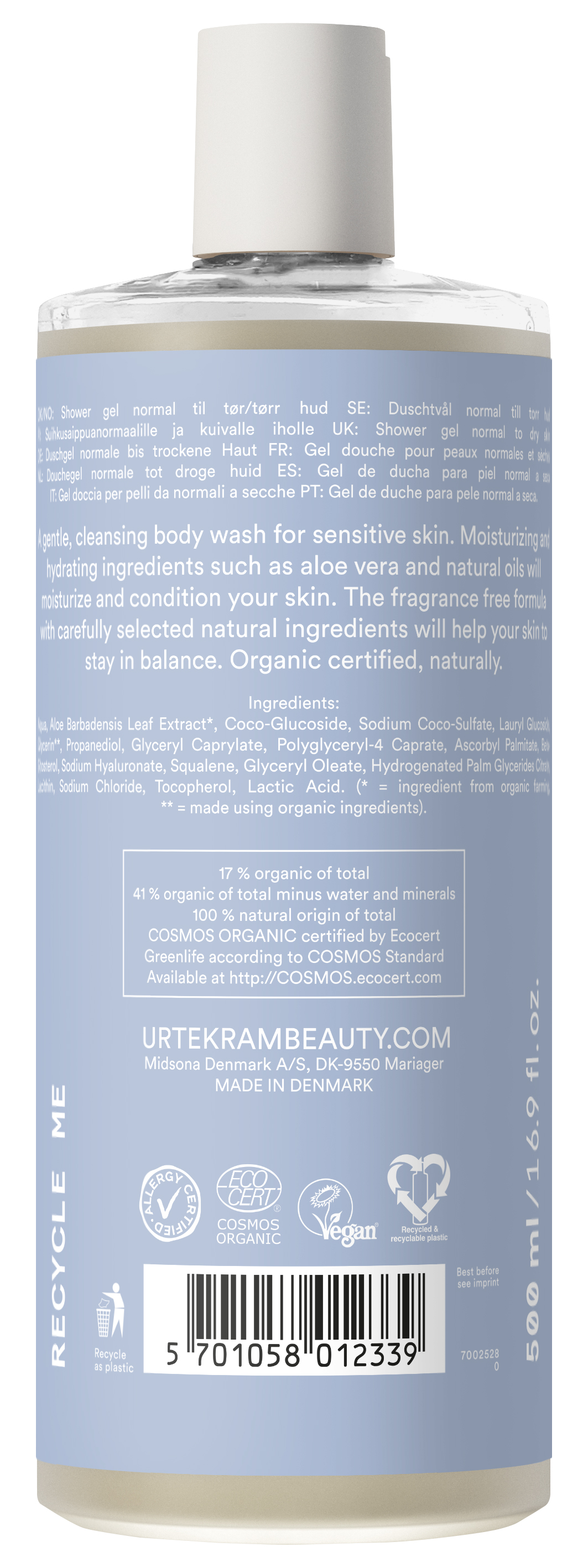 Fragrance Free Sensitive Body Wash 500 ml Duschgel Produkttyp